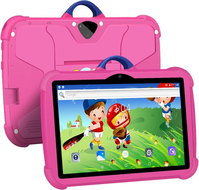 BDF Kinder Tablet mit 7 Zoll Display, Android 13, 5G, WiFi und Bluetooth, 4 GB RAM, 64 GB ROM, Dual Kameras, Farben: Blau oder Pink - Bild 1