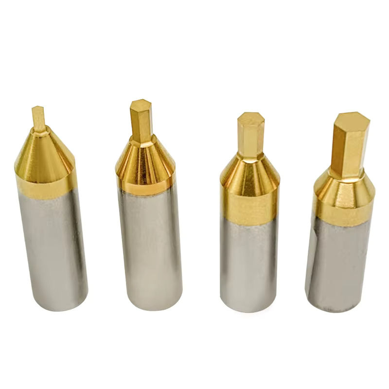 CT08 HSS-Tin Rotary Broaching Tool Stanzschneider mit 8 mm Schaft und Innensechskant für Stahl in Gold - Bild 3