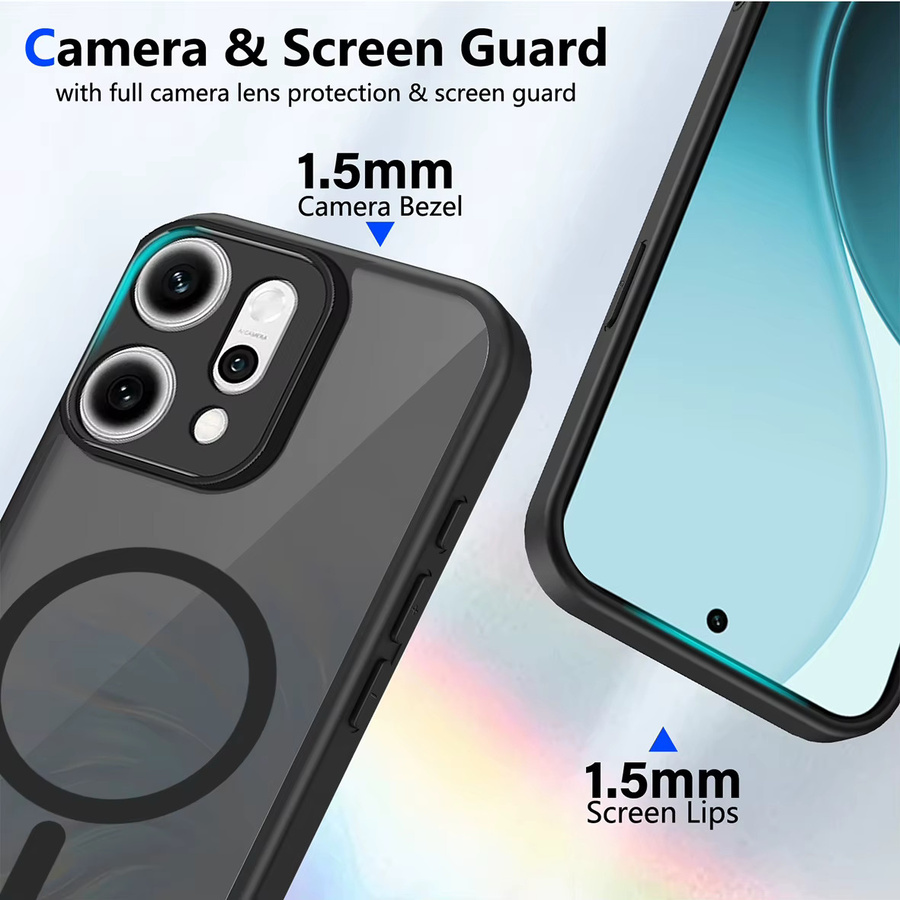 Transparente stoßfeste Schutzhülle mit magnetischer Beschichtung und Airbag-Schutz für OPPO Reno 14 13 12 F Pro Serie - Bild 6