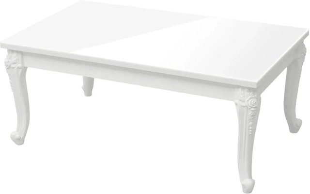 vidaXL Couchtisch in Hochglanz-Weiß, rechteckig, B/T/H: 100 x 50 x 42 cm - Bild 1