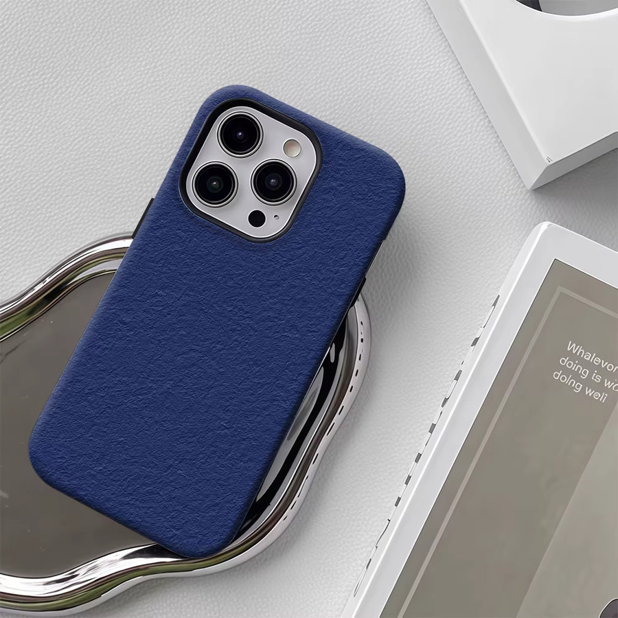 Robuste Marine-Textur Handyhülle von Potdemiel für iPhone 17 16 15 14 13 Pro Max Plus in Blau mit Magnetfunktion - Bild 5