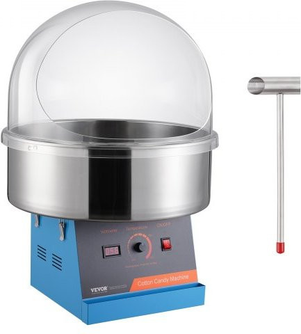 VEVOR Elektrische Zuckerwattemaschine 1000 W in Blau mit Edelstahlschüssel und Zuckerlöffel - Bild 1