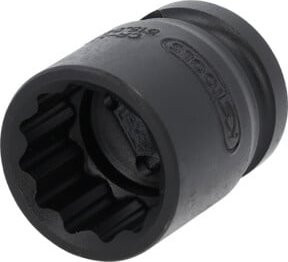 KS Tools Kraft-Steckschlüsseleinsatz 1/2 Zoll 12-kant kurz 22mm schwarz - Bild 2