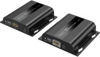 Digitus HDMI Extender Set über RJ45 Netzwerkkabel 4K Video Verlängerung USB-C auf HDMI in Schwarz bis zu 200 Meter - Bild 1