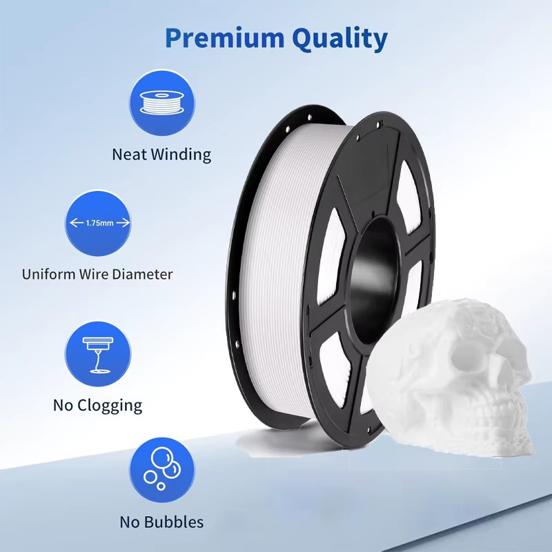 3D Maliang PLA-Filament für FDM-3D-Drucker, Durchmesser: 1,75 mm, Farbe: Weiß - Bild 3