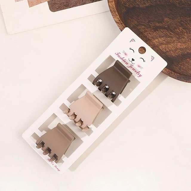 NATAWA Haar Clip Barrettes, Drei-stück Set, Kaffee, Damen - Bild 1