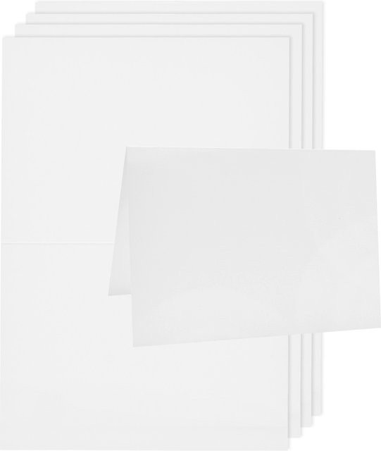 Rico Design Paper Poetry Luxury Karten B6 Weiß - Bild 1