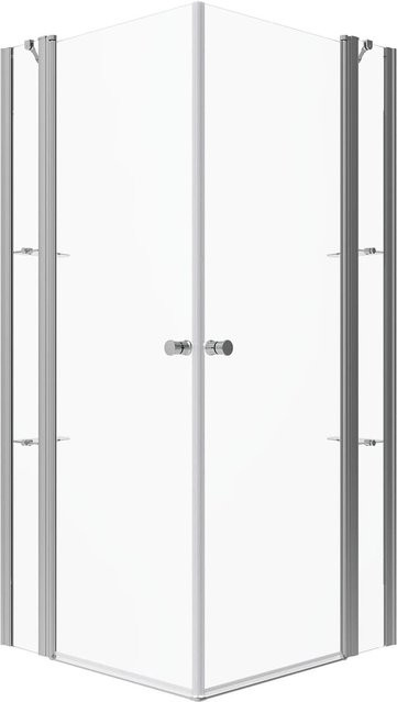 Aquabatos Eckdusche Rechteckig mit Nanobeschichtung, B/T: 95 x 100 cm, Höhe: 195 cm, ESG-Glas Transparent - Bild 1