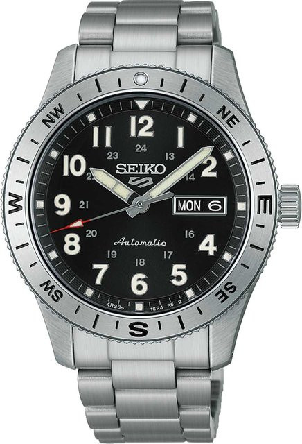 Seiko 5 Sports Armbanduhr, Automatik, Edelstahl, Schwarz, 41 mm, Herren - Bild 1
