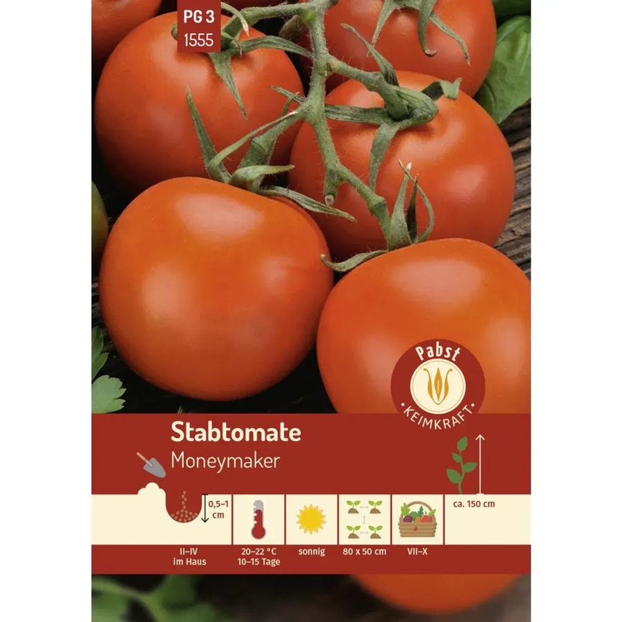 Pabst Keimkraft Stabtomate Moneymaker Saatgut für Freiland und Gewächshaus - Bild 2
