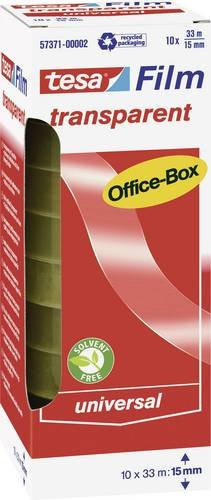 tesafilm Klebefilm von Tesa in Transparent, 10er Packung, Breite: 15 mm, Länge: 33 m - Bild 1