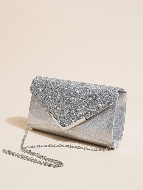 Damen Pailletten-Clutch, Ketten-Umhängetasche - Bild 1