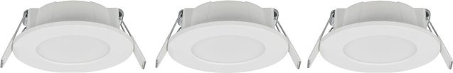 Trio LED-Einbauleuchten Himal Weiß 3er-Set dimmbar IP65 Durchmesser: 8,5 cm - Bild 1