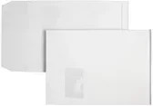 POSTHORN Faltentasche DIN C4 mit Fenster, weiß, selbstklebend, aus Kraftpapier, B: 32,4 cm x H: 22,9 cm - Bild 1