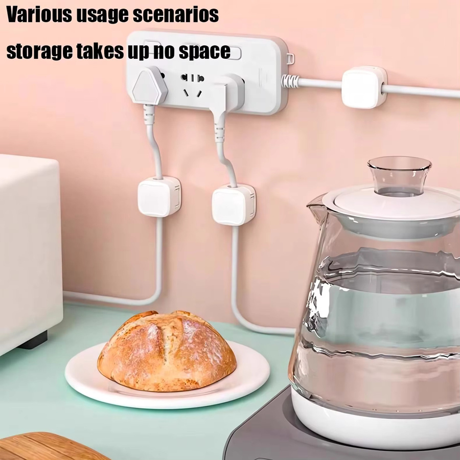 10 Stück magnetische Kabelhalter, selbstklebende Kabelclips für Ladekabel und Drähte, ideal für Auto, Zuhause und Büro - Bild 4