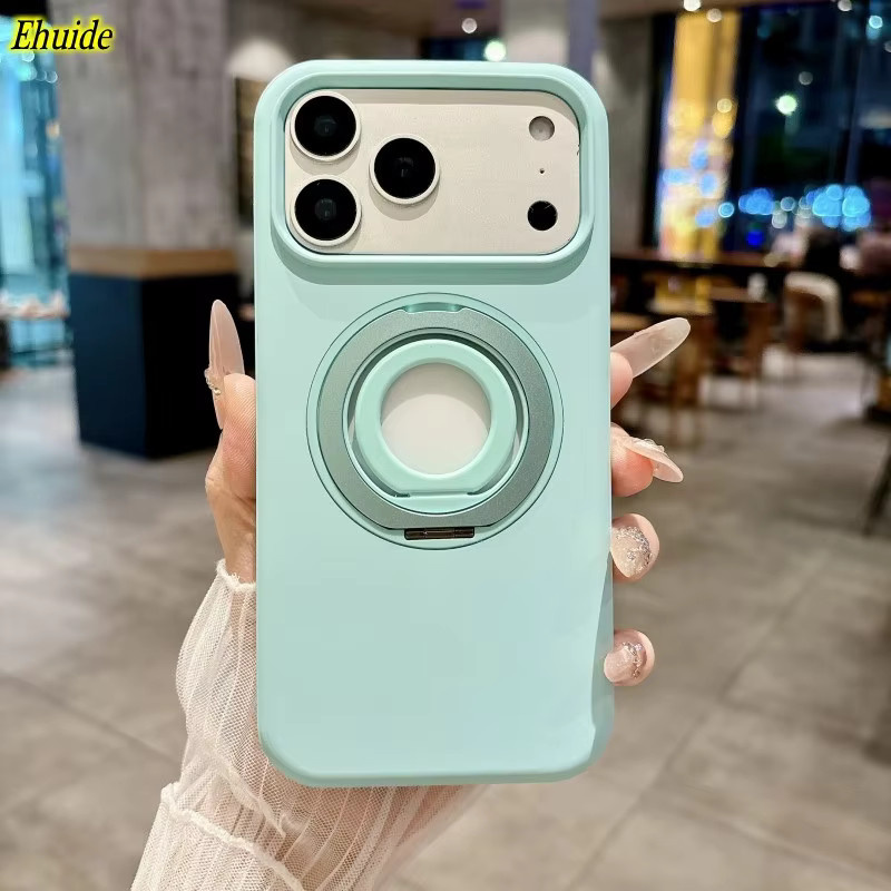 EHUIDE Magnetische MagSafe Schutzhülle für iPhone 17 Pro Max 16 15 Plus 14 13 Air in Sand mit stoßfestem 360 Grad drehbarem Ringständer - Bild 2