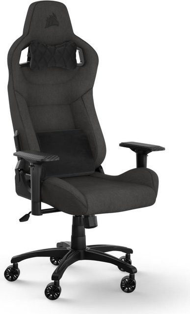 Corsair T3 Rush Gaming-Stuhl mit Stoffbezug in Schwarz und Grau - Bild 2