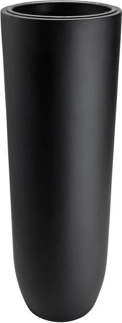 Vivanno Bodenvase Solerio Blumenkübel aus Fiberglas in Schwarz, B/T/H: 33 x 33 x 80 cm - Bild 1