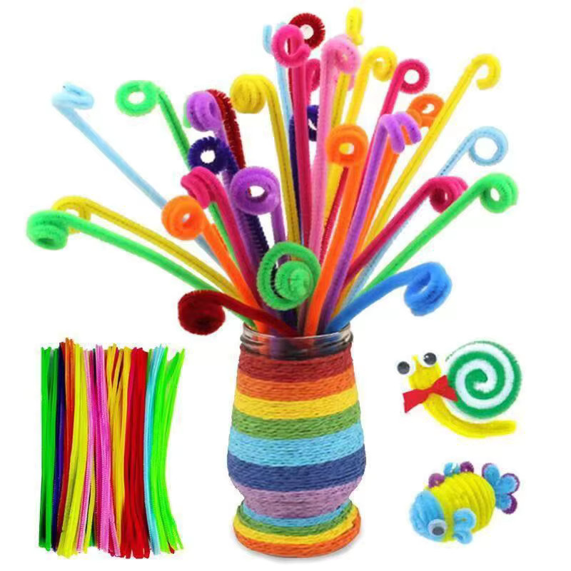 Bunte Chenille-Stiele von TMZ als flauschige Bastelmaterialien und Pfeifenreiniger für deine DIY-Dekorationen, Multicolor - Bild 1