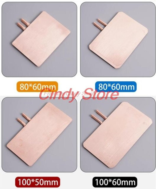 LIXIU Kupferplatte zur Wärmeableitung für Laptops, Mobiltelefone, Tablets, CPUs und Grafikkarten, Gold, Multicolour - Bild 1