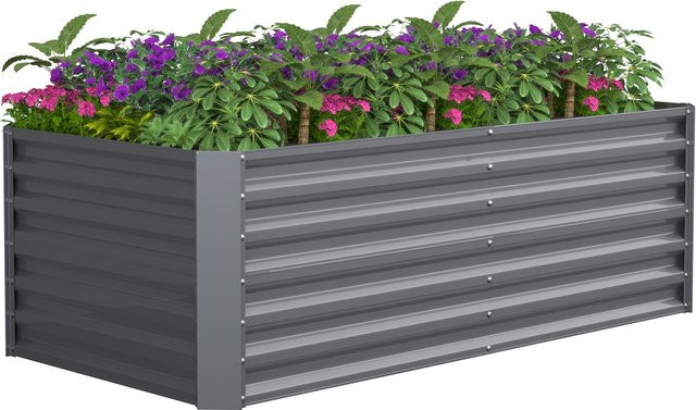 VCM Metall Hochbeet Galdo L rechteckiger Pflanzkasten für Garten und Terrasse B/T/H: 120 x 60 x 57 cm - Bild 1