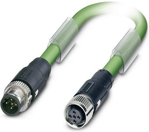 Phoenix Contact 1518009 Sensor-Aktor-Datensteckverbinder M12 Stecker gerade Buchse grün 10,00 m 5-polig - Bild 1