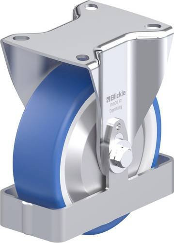 Blickle B-POTHs 125XR-FA-FS Stahlblech-Bockrolle in Blau mit 125 mm Rad-Durchmesser und 250 kg Tragfähigkeit - Bild 1