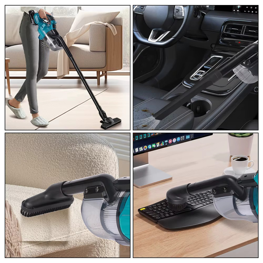 YEARTOP Akku Handstaubsauger Cordless Tragbarer Elektrischer Handheld Staubsauger für Makita 18V Akku in Blau - Bild 2