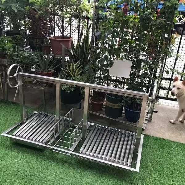 Inmo BBQ Argentinischer Grill aus Edelstahl mit Holzkorb in Silber und Grau - Bild 4