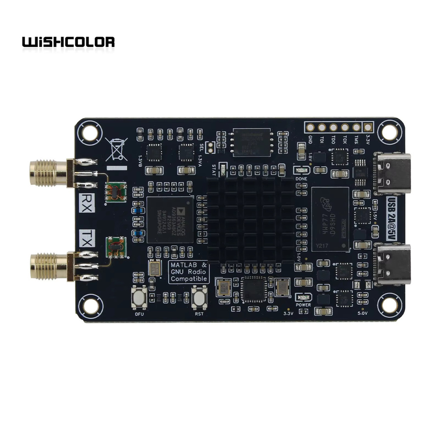 Wishcolor Zynq7010 Serie AD9363 SDR XC7Z010CLG400+AD9363ABCZ Software Defined Radio Entwicklungsboard für PlutoSDR Nano in Schwarz - Bild 2