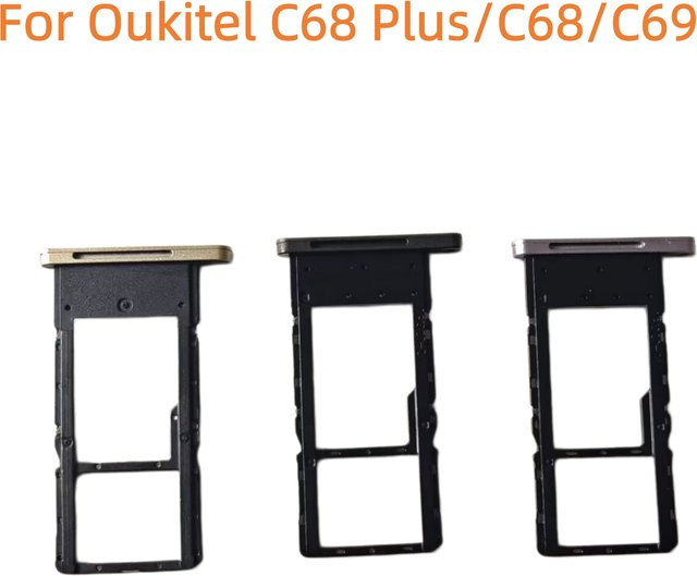 Original SIM-Kartenhalter für Oukitel C68 Plus, C68 und C69 in Schwarz oder Lila - Bild 1