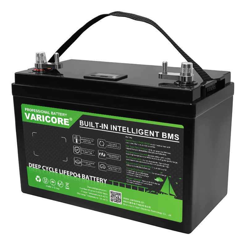 VariCore 12V 120Ah LiFePO4 Akku-Pack, 12,8V Lithium-Batterie in Schwarz für Wohnmobile, Golfcarts und Solar- oder Windanlagen - Bild 2
