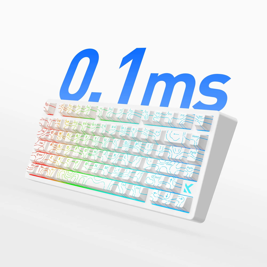 MCHOSE Jet 75 Gaming-Tastatur in Weiß mit Hall-Effekt Magnetschaltern, Hot-Swap und RGB-Beleuchtung - Bild 2