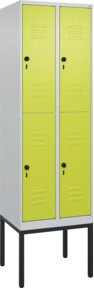 C+P Doppelstock-Spind Classic PLUS mit 2 Abteilen in Viridingrün, Gestell mit Sicherheits-Drehriegel, H x B x T: 212 x 60 x 50 cm - Bild 1