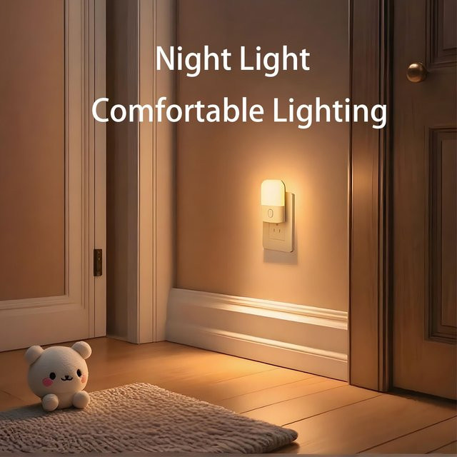 Ouelico LED-Nachtlicht zur Wandmontage in Weiß mit warmweißem Licht (2700 K) für Schlafzimmer, Wohnzimmer, Flure und Treppen - Bild 1