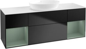 V&B Waschtischunterschrank Finion in Blau lackiert, Breite: 160 cm, Tiefe: 50,1 cm, Höhe: 50,1 cm - Bild 1