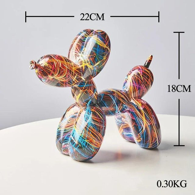 Bestbags Bunte Tierfigur Skulptur im Graffiti-Design als abstrakte Deko-Figur für Schreibtisch und Wohnzimmer - Bild 1
