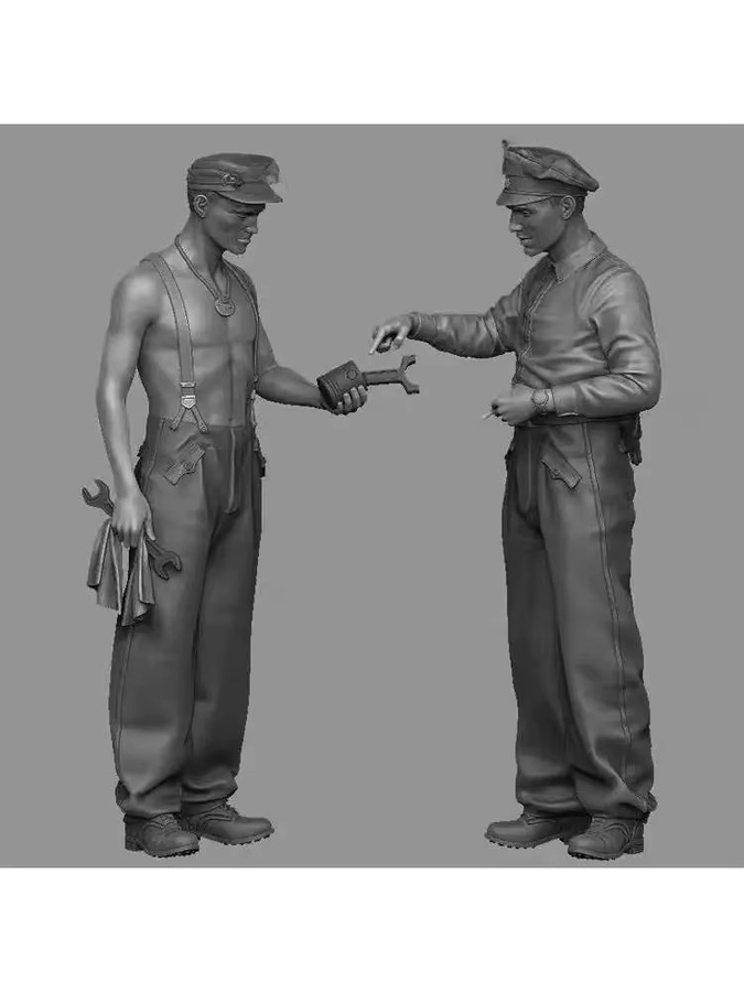 BAANFU Soldaten, Harzfiguren-Montagemodellbausätze, Maßstab 1:35 - Bild 3