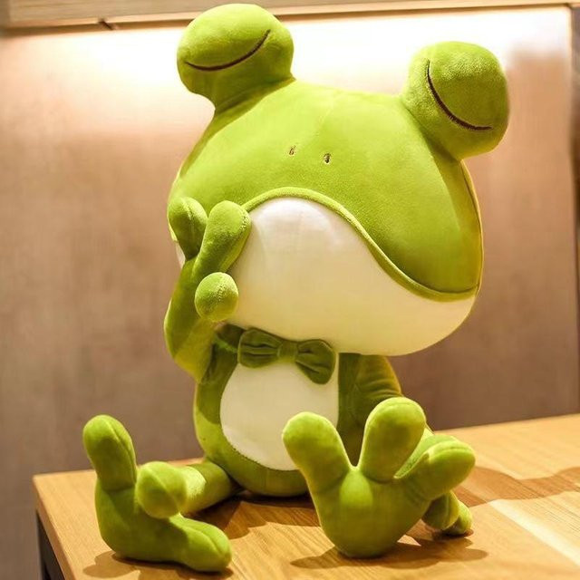 Binchi Fitness Frosch-Plüschtier, Grüner Frosch, 40cm, ab 14 Jahre - Bild 1