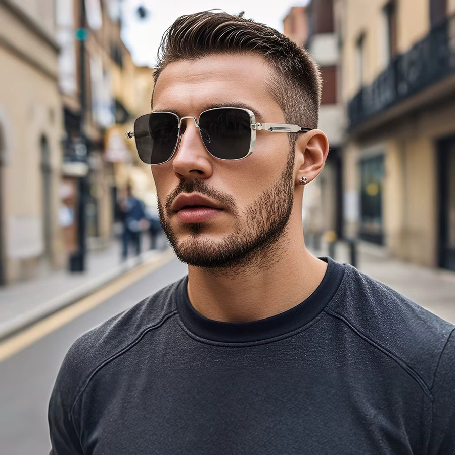 AWGSEE Sonnenbrille, quadratisch, Metall, Unisex - Bild 3