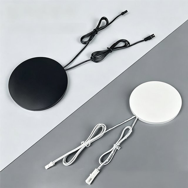 IKSLED LED Touch-Dimmer-Schalter mit Holzpanel für Hausautomation, 12V 24V, Farbe: Weiß - Bild 1