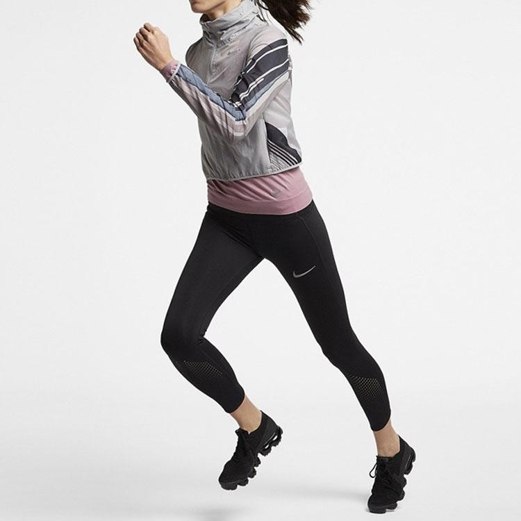 Nike Color Block Kapuzen-Sportjacke, Damen, Grau, XL - Bild 3