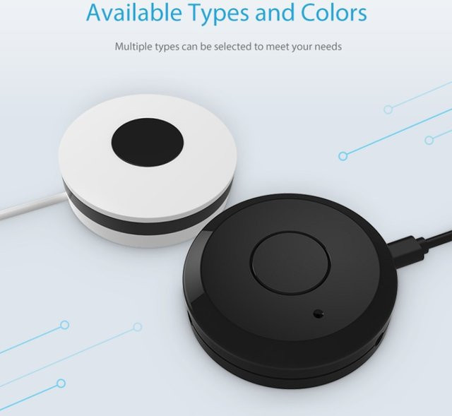 Tuya WiFi IR RF Universal Fernbedienung in Schwarz mit Unterstützung für Alexa und Google Assistant zur Steuerung von Klimaanlagen, Fernsehern und Haushaltsgeräten - Bild 1