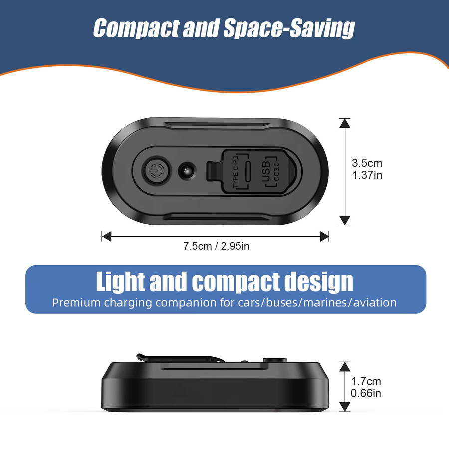 kebidumei 3-Ports USB-Ladegerät mit QC3.0 und PD3.0 Schnellladefunktion für Auto, Motorrad und Boot, Schwarz - Bild 6