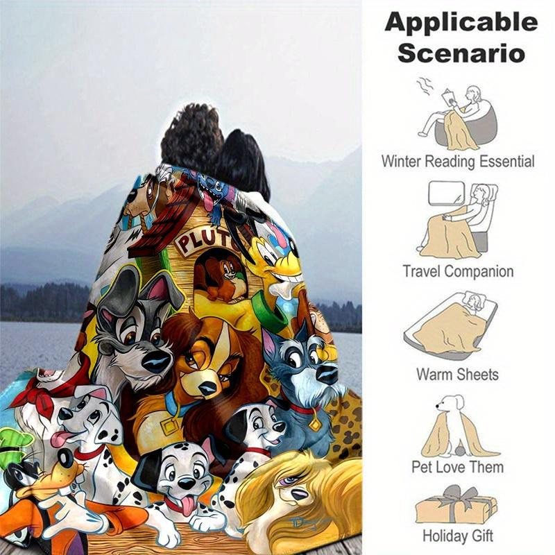 Disney Hunde Kuscheldecke aus Flanell, Mehrfarbig, B/H: 80 x 120 cm - Bild 3