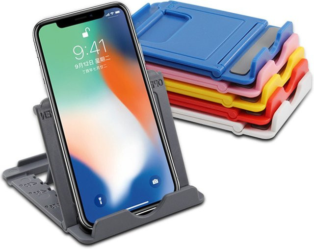 Klappbarer Handy Halter für den Schreibtisch als Stativ in Grün von LMDAOO - Bild 1