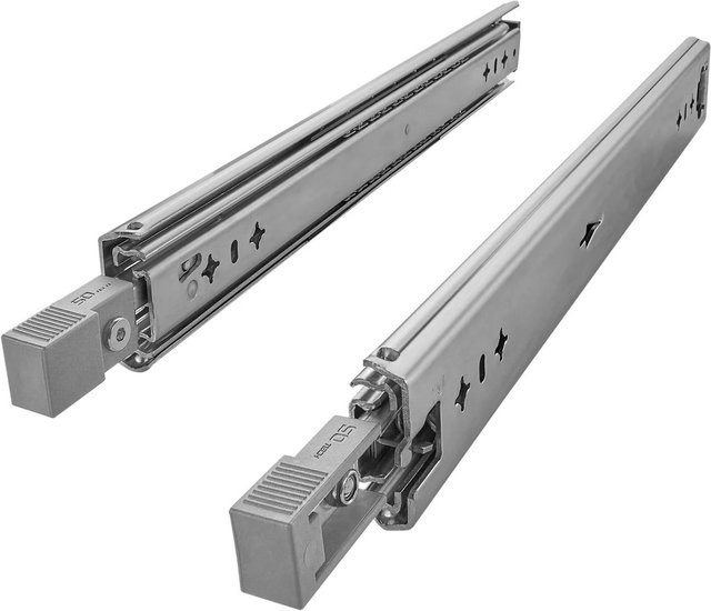 SO-TECH Schwerlastauszug VarioSlide KV1-120-H58-1200 EH mit Lock In Out Einrastfunktion für Heckauszugsrahmen, Farbe: Silber/Grau, Länge: 1200 mm, Tragkraft: 120 kg - Bild 1