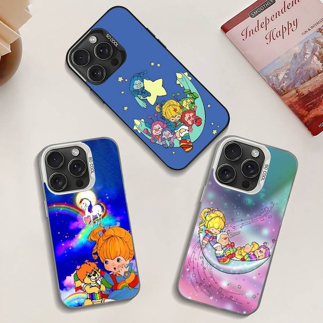 Bunte Cartoon R-Rainbow Brite Handyhülle für iPhone 17 16 15 14 13 12 11 Pro Max Plus Mini 8 7 - Bild 1
