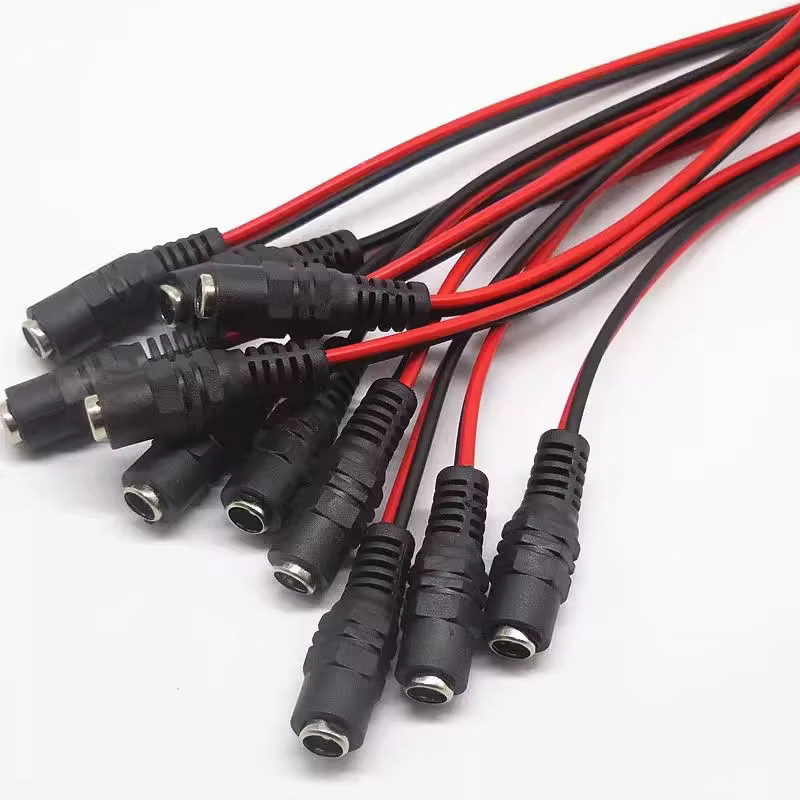12V DC Stecker-Buchse-Verbinder Set mit Kabeladapter in Schwarz, 5,5 x 2,1 mm - Bild 2