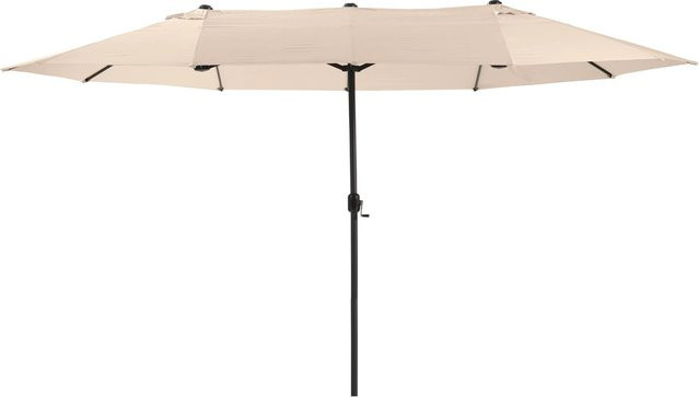 Leco Marktschirm Beige mit Kurbelmechanik aus Aluminium und Polyester-Gewebe B/T/H: 460 x 270 x 245 cm - Bild 1